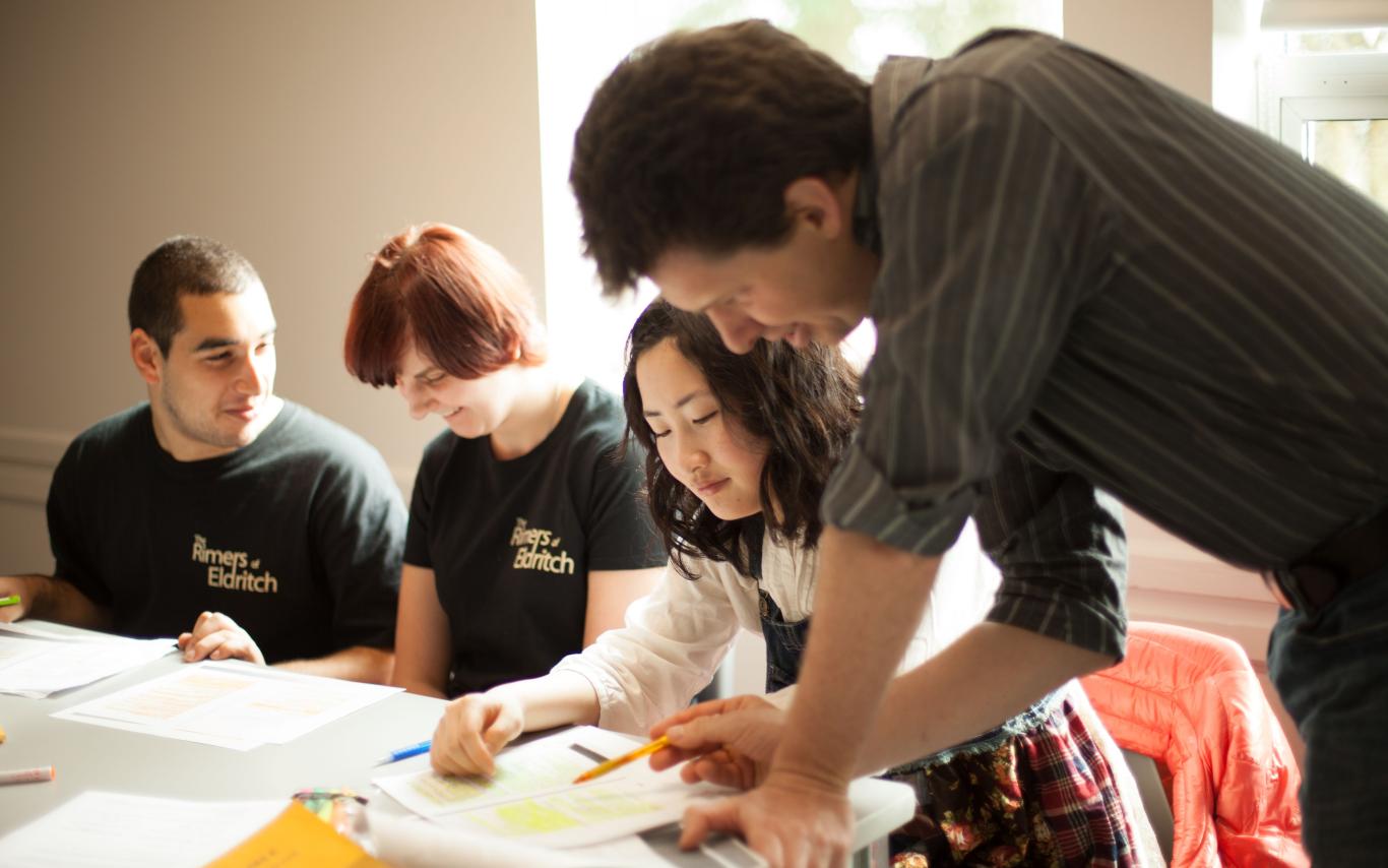 Faculty assisting an ACP student